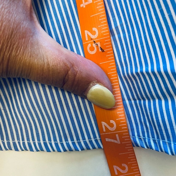 Zara Woman Blue and Black Embroidered Button Down Shirt - Picture 8 of 8